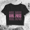 Girl Boss Crop Top Funny Quote Shirt Boss Aesthetic Y2K Shirt