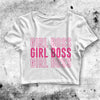 Girl Boss Crop Top Funny Quote Shirt Boss Aesthetic Y2K Shirt