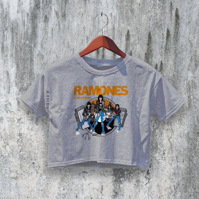 Ramones Crop Top Road to Ruin Crop Tee Punk Rock Shirt Band Merch - bestshirtz#