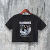 Ramones Crop Top Rockaway Beach Crop Tee Band Rocket to Russia Shirt - bestshirtz#