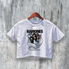 Ramones Crop Top Rockaway Beach Crop Tee Band Rocket to Russia Shirt - bestshirtz#