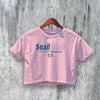 Logo Snail Mail Crop Top Indie Crop Tee Trendy Aesthetic Shirt Indie Rock