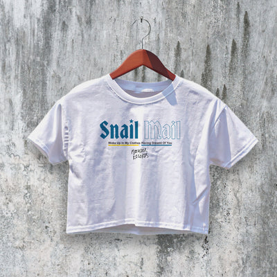 Logo Snail Mail Crop Top Indie Crop Tee Trendy Aesthetic Shirt Indie Rock