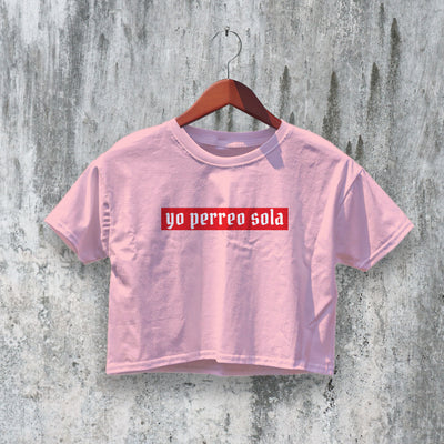 Bad Bunny Crop Top Yo Perreo Sola Crop Tee Aesthetic Latin Music Shirt