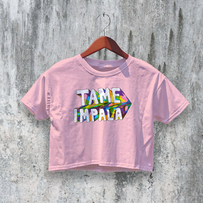 Tame Impala Logo Crop Top Band Psychedelic Crop Tee Tame Impala Shirt - bestshirtz#