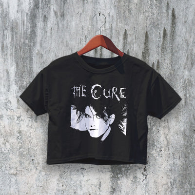 The Cure Crop Top Dark Aesthetic Crop Tee Robert Smith Shirt Music Merch