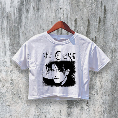 The Cure Crop Top Dark Aesthetic Crop Tee Robert Smith Shirt Music Merch