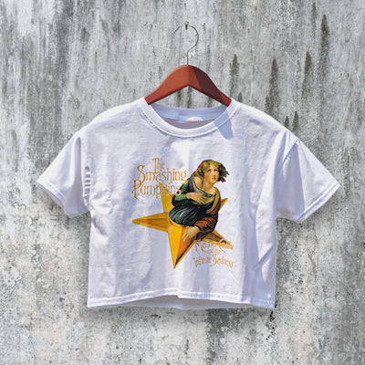 Smashing Pumpkins Crop Top Mellon Collie Crop Tee 90s Grunge Band Shirt - bestshirtz#