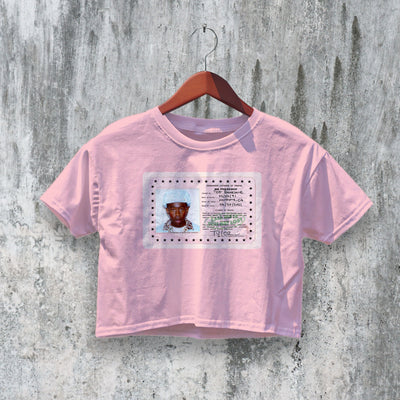 Tyler the Creator Crop Top License Of Travel Crop Tee Fan ID Card Shirt