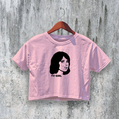 TV Girl Crop Top French Exit Crop Tee Retro Y2K Shirt Music Merch Aesthetic