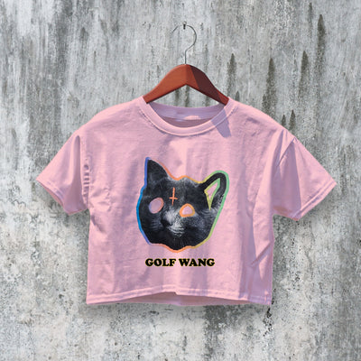 Tyler The Creator Crop Top Golf Wang Crop Tee Cat Artistic Shirt Rapper