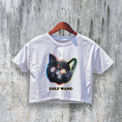 Tyler The Creator Crop Top Golf Wang Crop Tee Cat Artistic Shirt Rapper