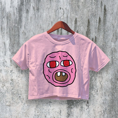 Tyler The Creator Crop Top Cherry Bomb Head Crop Tee Hip Hop Fan Shirt