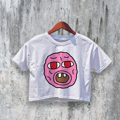 Tyler The Creator Crop Top Cherry Bomb Head Crop Tee Hip Hop Fan Shirt