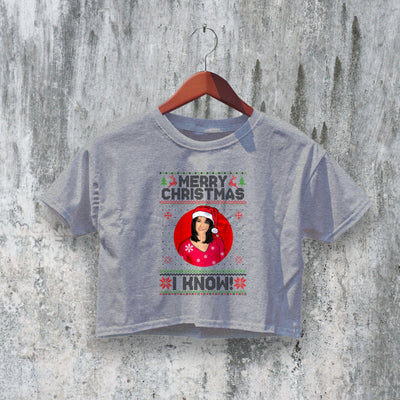 Friends Christmas Crop Top Merry Christmas I Know Crop Tee Friend Shirt