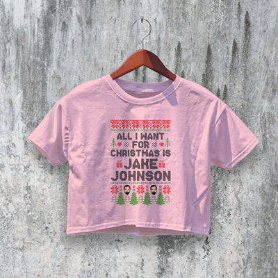 New Girl Crop Top Jake Johnson Crop Tee For Christmas Shirt Fan TV Show