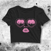 Heart Glasses Women Crop Top Heart Glasses Shirt Aesthetic Y2K Shirt - bestshirtz#