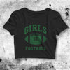 Girls Is Football Crop Top Cute Football Crop Tee Football Shirt - bestshirtz#