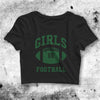 Girls Is Football Crop Top Cute Football Crop Tee Football Shirt