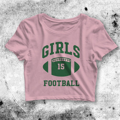 Girls Is Football Crop Top Cute Football Crop Tee Football Shirt - bestshirtz#