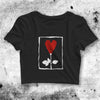 Friends Crop Top Heart Love Crop Tee Rachel Green Heart Rose Shirt - bestshirtz#