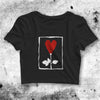 Friends Crop Top Heart Love Crop Tee Rachel Green Heart Rose Shirt