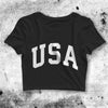 Friends Crop Top Rachel Green USA Crop Tee Aesthetic USA Friends Shirt - bestshirtz#