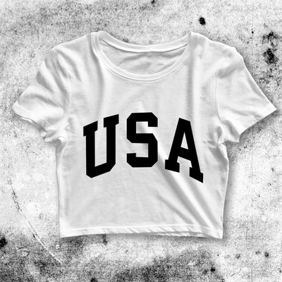 Friends Crop Top Rachel Green USA Crop Tee Aesthetic USA Friends Shirt - bestshirtz#