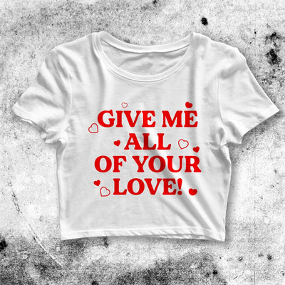 Whitesnake Crop Top Give All of Your Love Crop Tee Rock Music Shirt - bestshirtz#