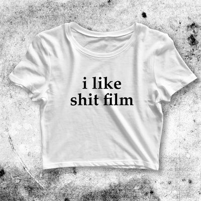 Y2K Crop Top I Like Shit Film Crop Tee Aesthetic Y2K Shirt - bestshirtz#