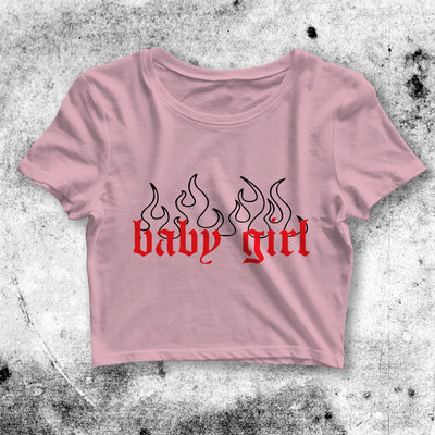 Y2K Crop Top Baby Girl Crop Tee Aesthetic Y2K Shirt - bestshirtz#