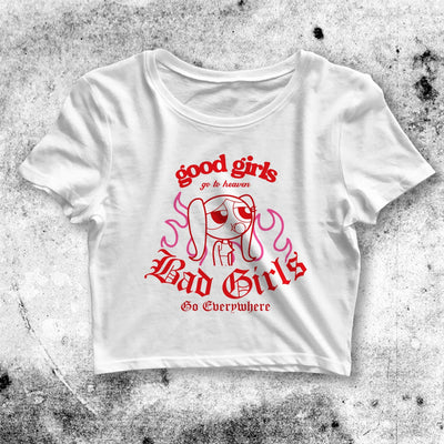 The Powerpuff Girls Crop Top Good Girls Go to Heaven Crop Tee Bad Girls Go Everywhere - bestshirtz#