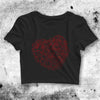 Rose Heart Shape Crop Top Rose Heart Shape Shirt Aesthetic Y2K Shirt - bestshirtz#