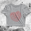 Rose Heart Shape Crop Top Rose Heart Shape Shirt Aesthetic Y2K Shirt