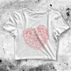 Rose Heart Shape Crop Top Rose Heart Shape Shirt Aesthetic Y2K Shirt - bestshirtz#