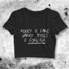 Music Crop Top Quote Crop Tee Y2K Shirt Money Is Fake Harry Lover - bestshirtz#
