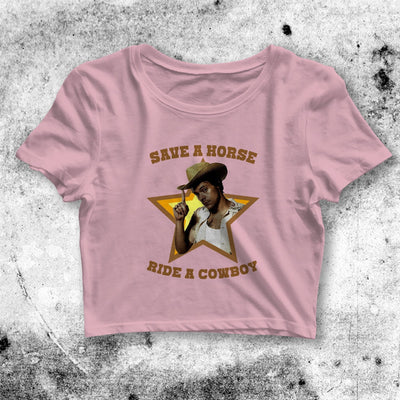 Music Crop Top Save a Horse Crop Tee Ride a Cowboy Shirt Harry Lover - bestshirtz#
