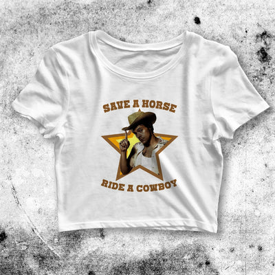 Music Crop Top Save a Horse Crop Tee Ride a Cowboy Shirt Harry Lover - bestshirtz#