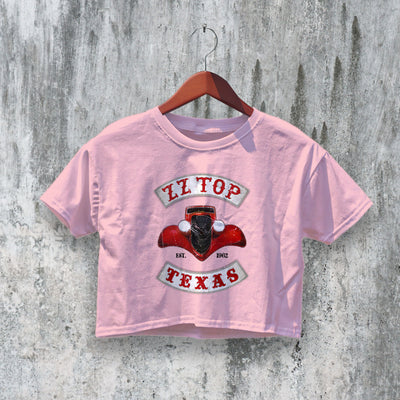 ZZ Top Crop Top Eliminator Crop Tee Album Art Shirt Texas Band Est.1962 - bestshirtz#