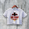 ZZ Top Crop Top Lowdown Crop Tee Eliminator Shirt Texas Since 1969 - bestshirtz#